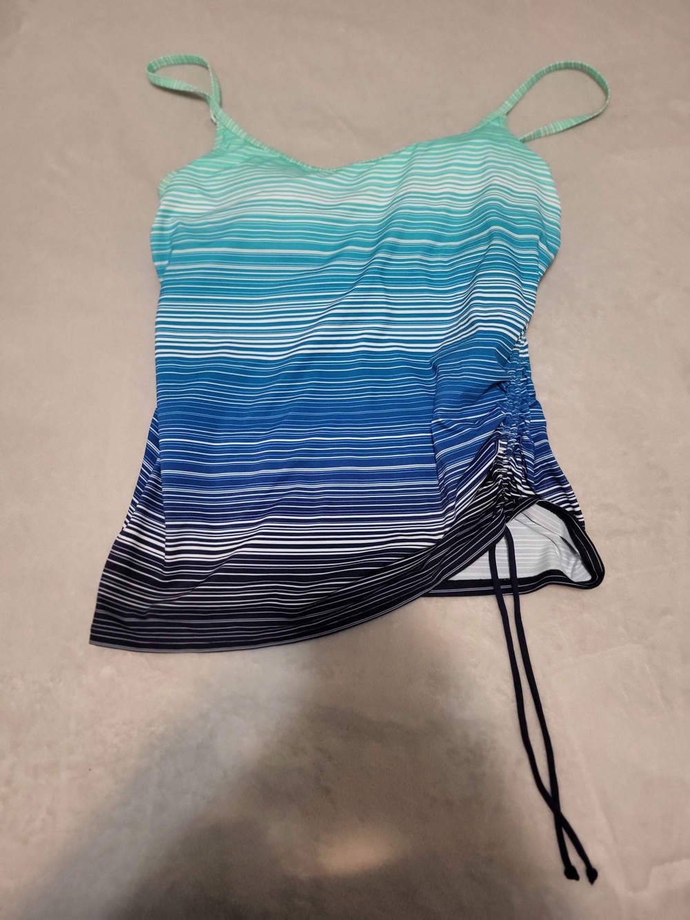 Beach House Bridget Tankini Top - Blue Ombre Stripe NWT Size 8
